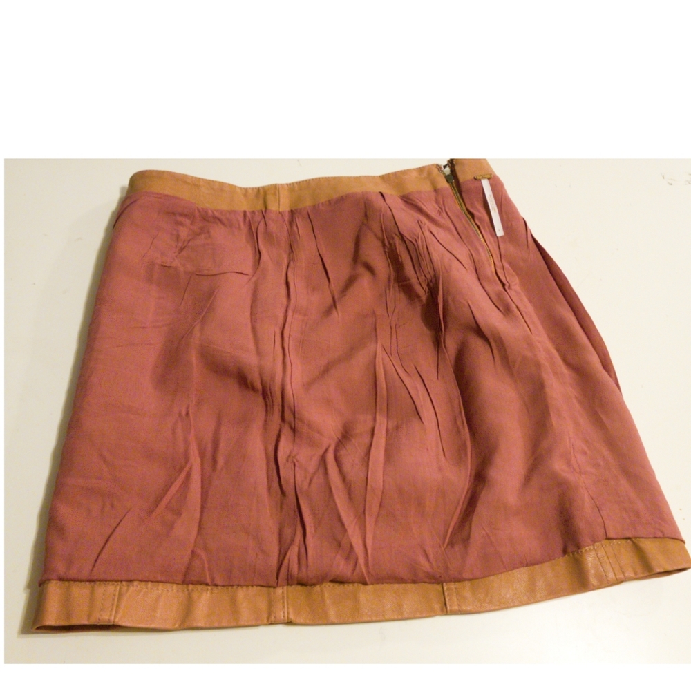 Free People Dark Rose Pink Modern Femme Vegan Suede Mini Pencil Skirt Size 4 - Picture 7 of 12